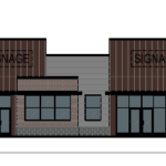 Front Elevation Highline Place Retail at Dawley Farm